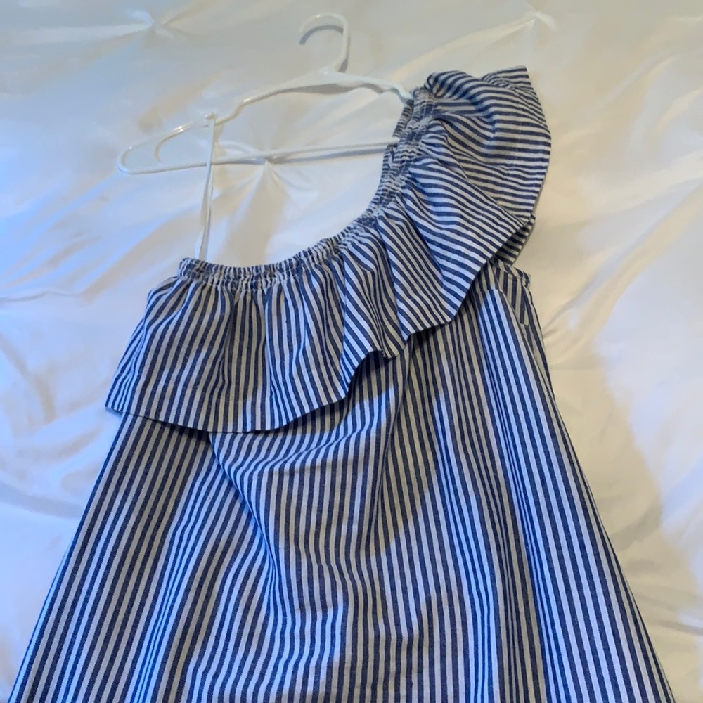 J. Crew Factory  One Shoulder Ruffle Day Dress